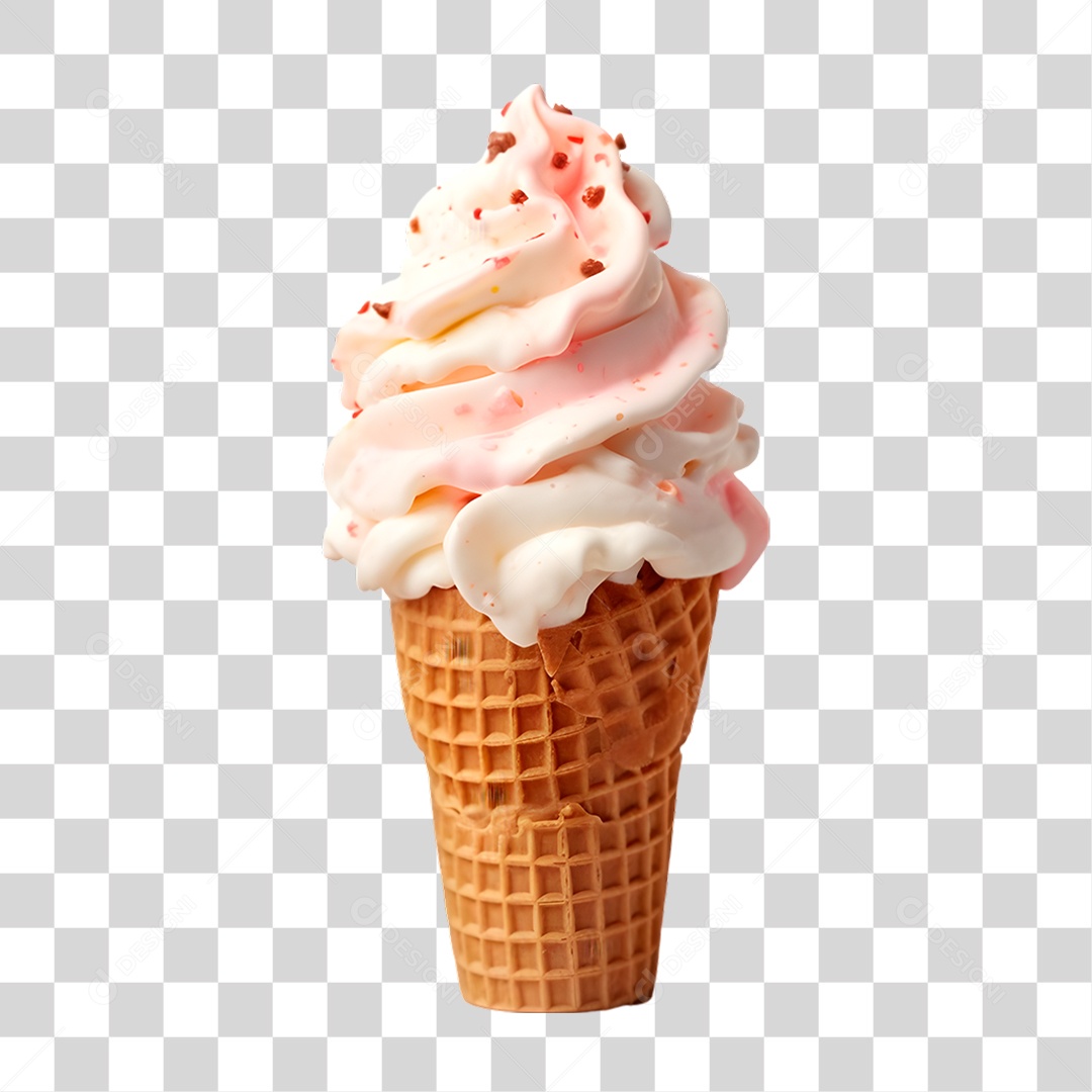 Sorvete de Casquinha PNG Transparente