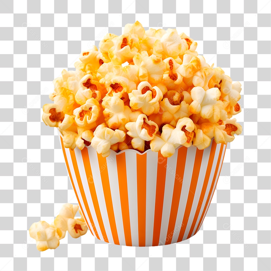 Pacote de Pipoca PNG Transparente