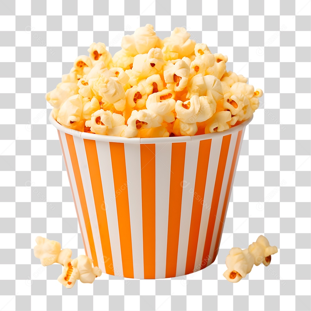 Pacote de Pipoca PNG Transparente