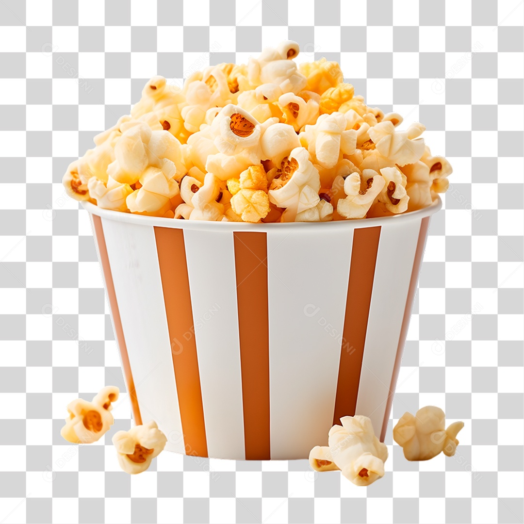 Pacote de Pipoca PNG Transparente