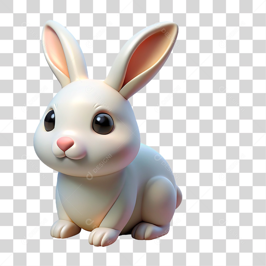 Coelho Branco PNG Transparente