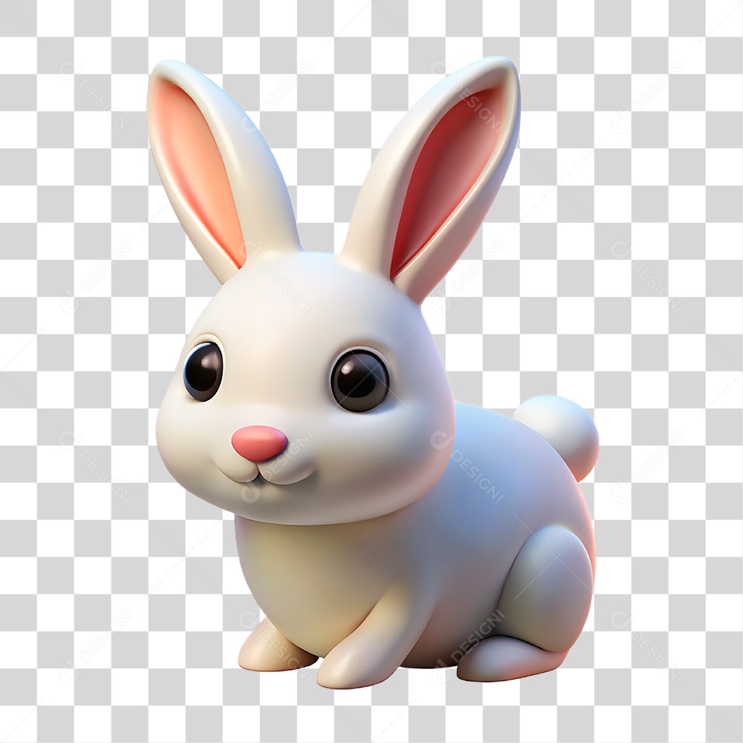 Coelho Branco PNG Transparente