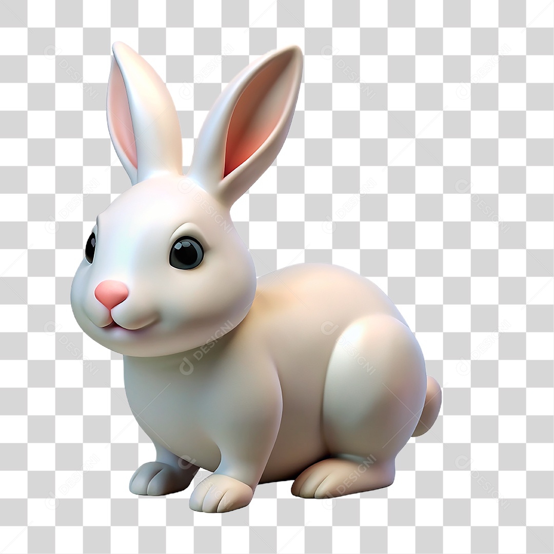Coelho Branco PNG Transparente