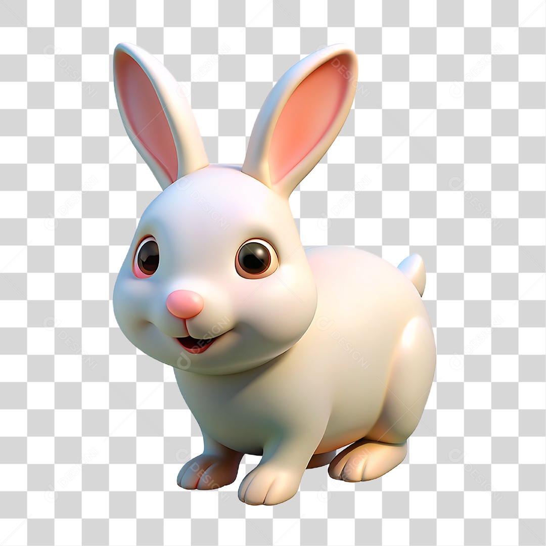 Coelho Branco PNG Transparente