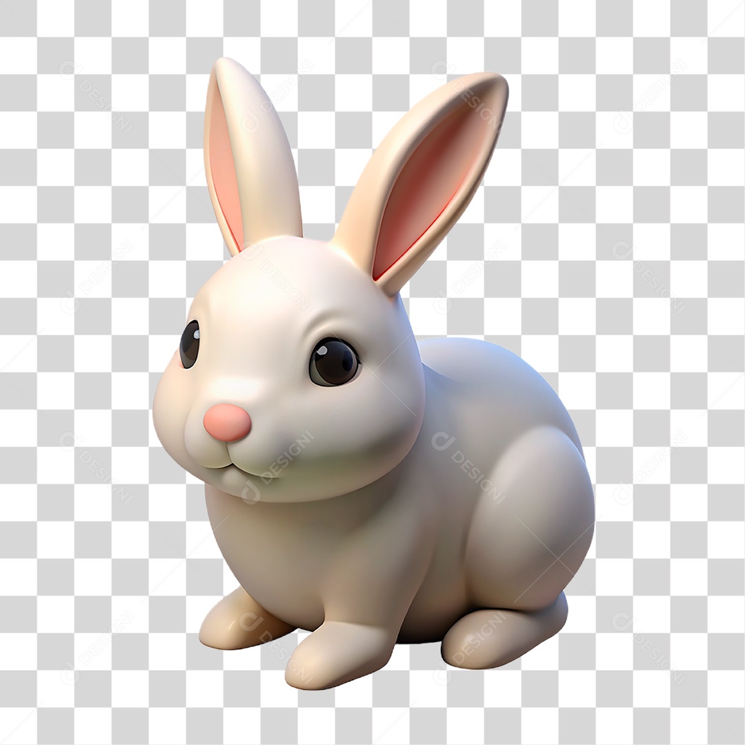 Coelho Branco PNG Transparente