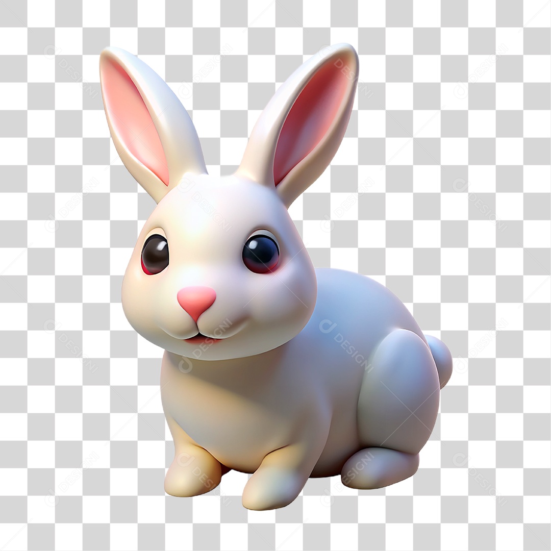 Coelho Branco PNG Transparente