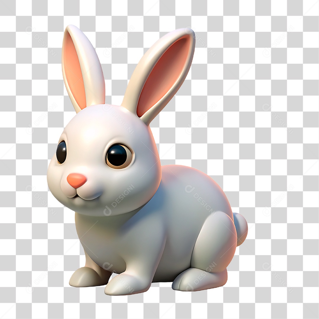 Coelho Branco PNG Transparente