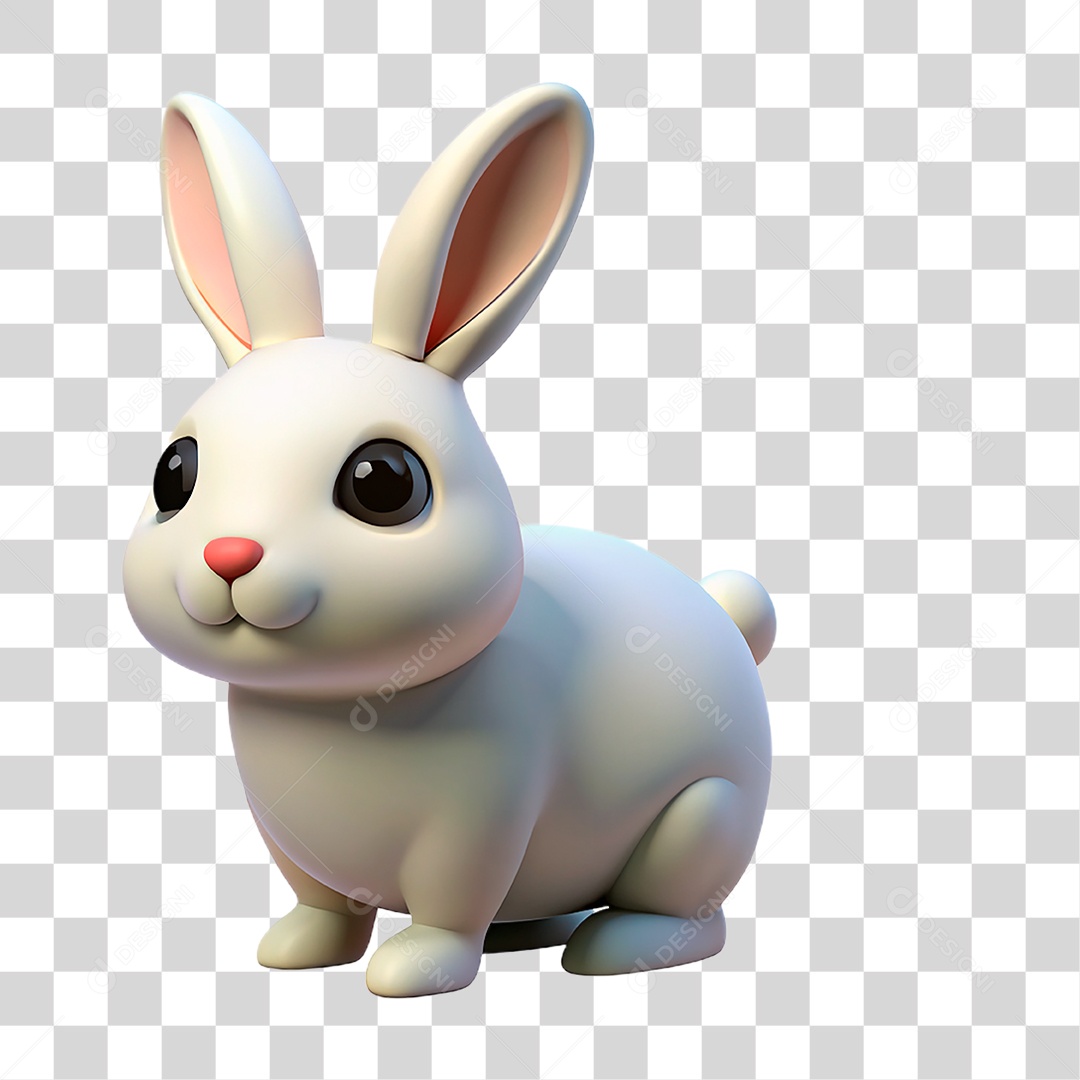 Coelho Branco PNG Transparente