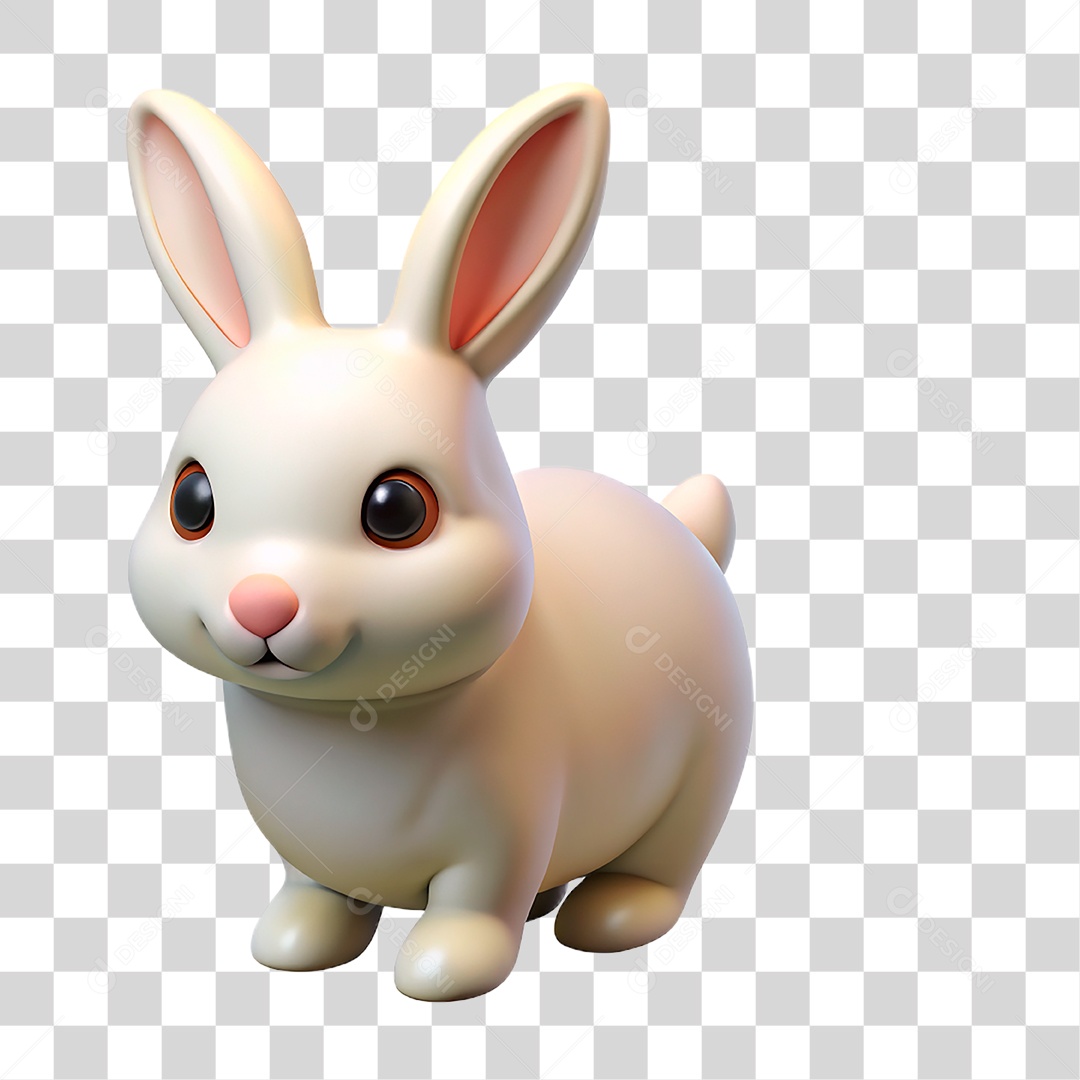 Coelho Branco PNG Transparente