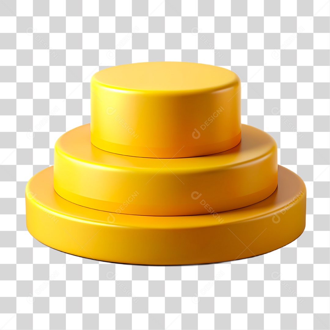 Pódio 3D Dourado PNG Transparente