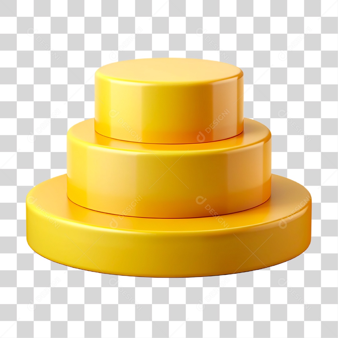 Pódio 3D Dourado PNG Transparente