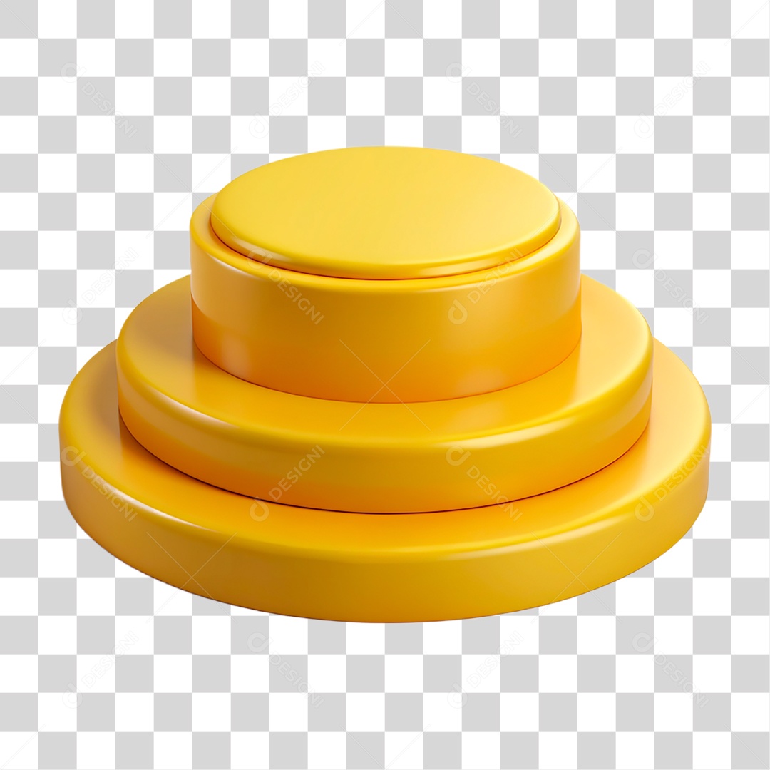Pódio 3D Dourado PNG Transparente