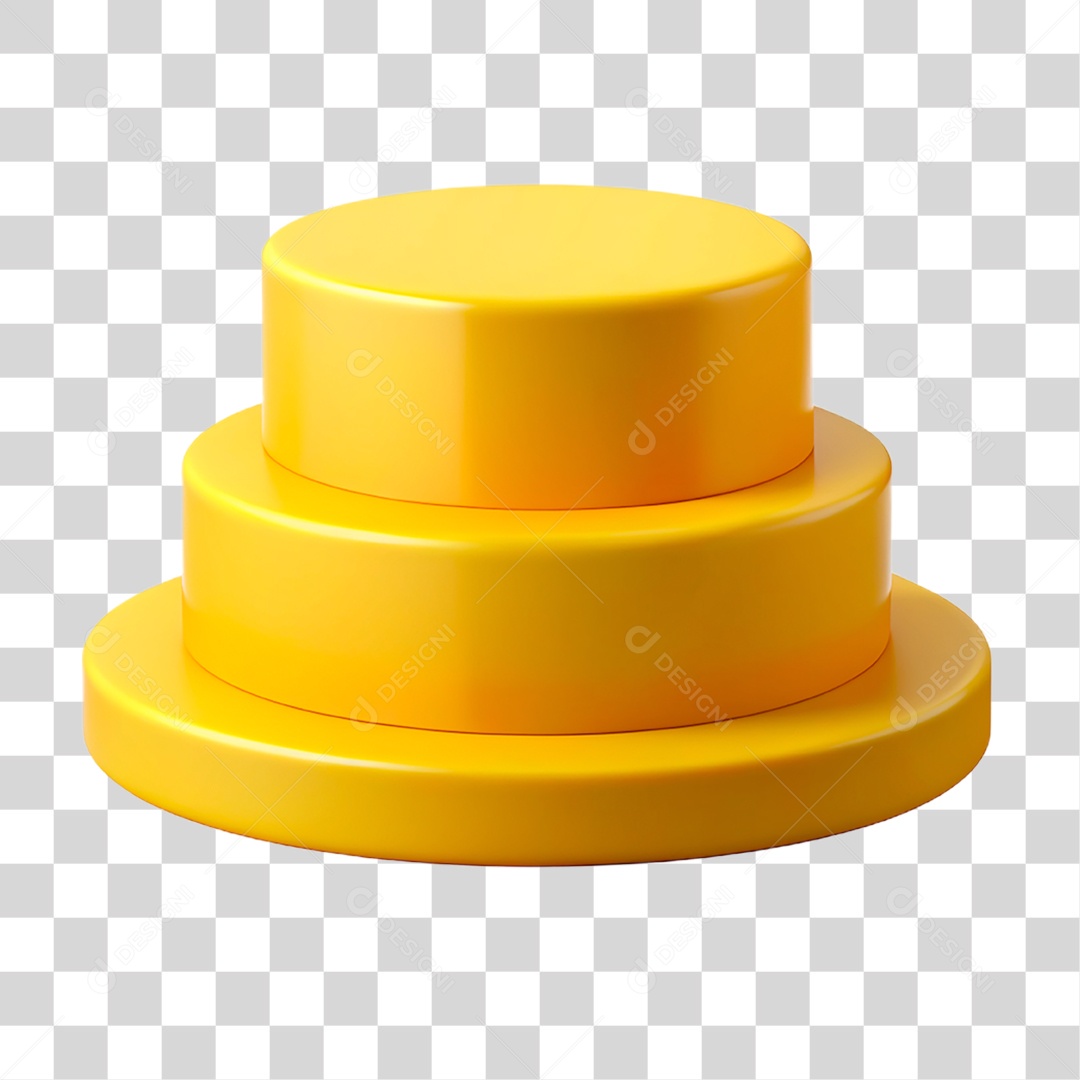Pódio 3D Dourado PNG Transparente