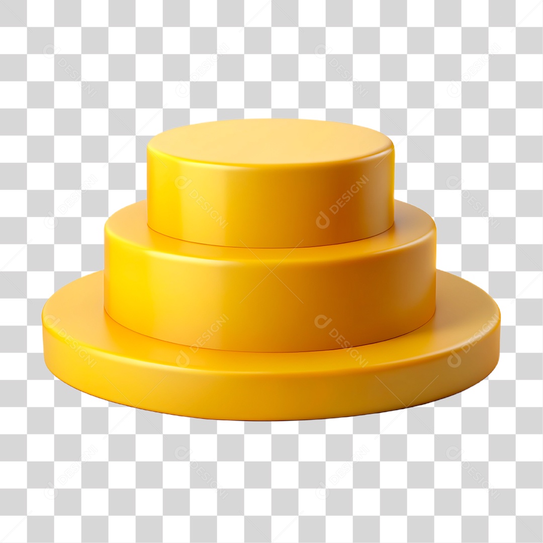Pódio 3D Dourado PNG Transparente