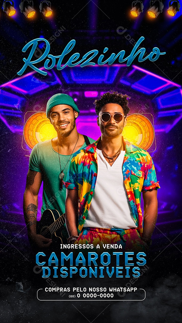 Story Flyer Rolezinho Camarotes Disponíveis Social Media PSD Editável