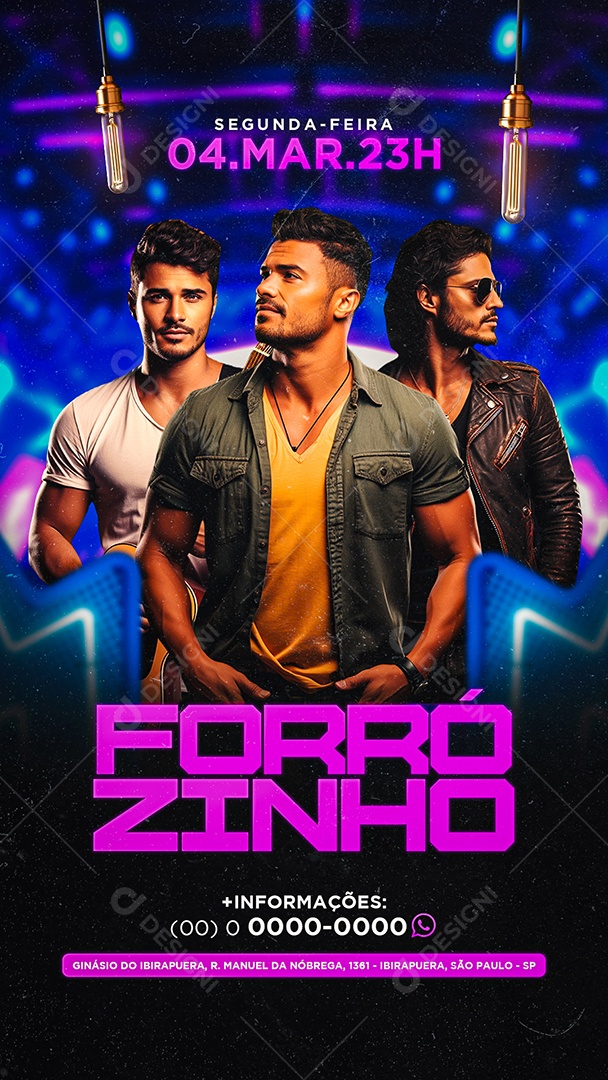 Story Flyer Forrózinho Show Agenda Social Media PSD Editável