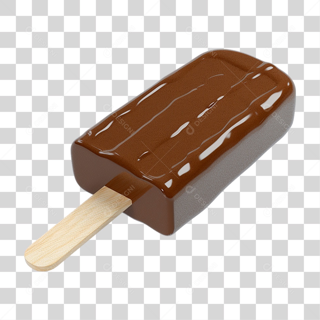 Picolé de Chocolate PNG Transparente