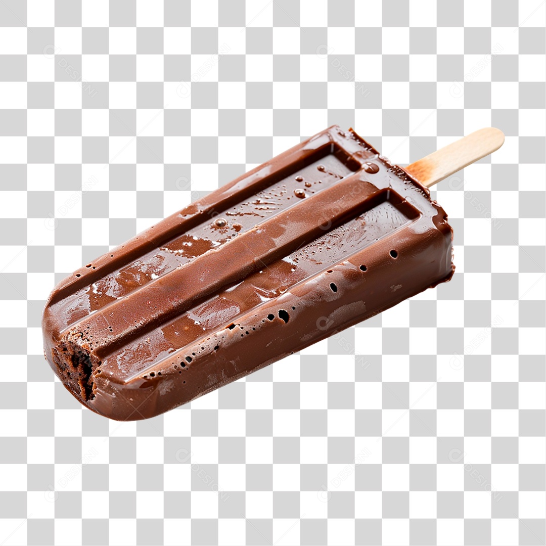 Picolé de Chocolate PNG Transparente