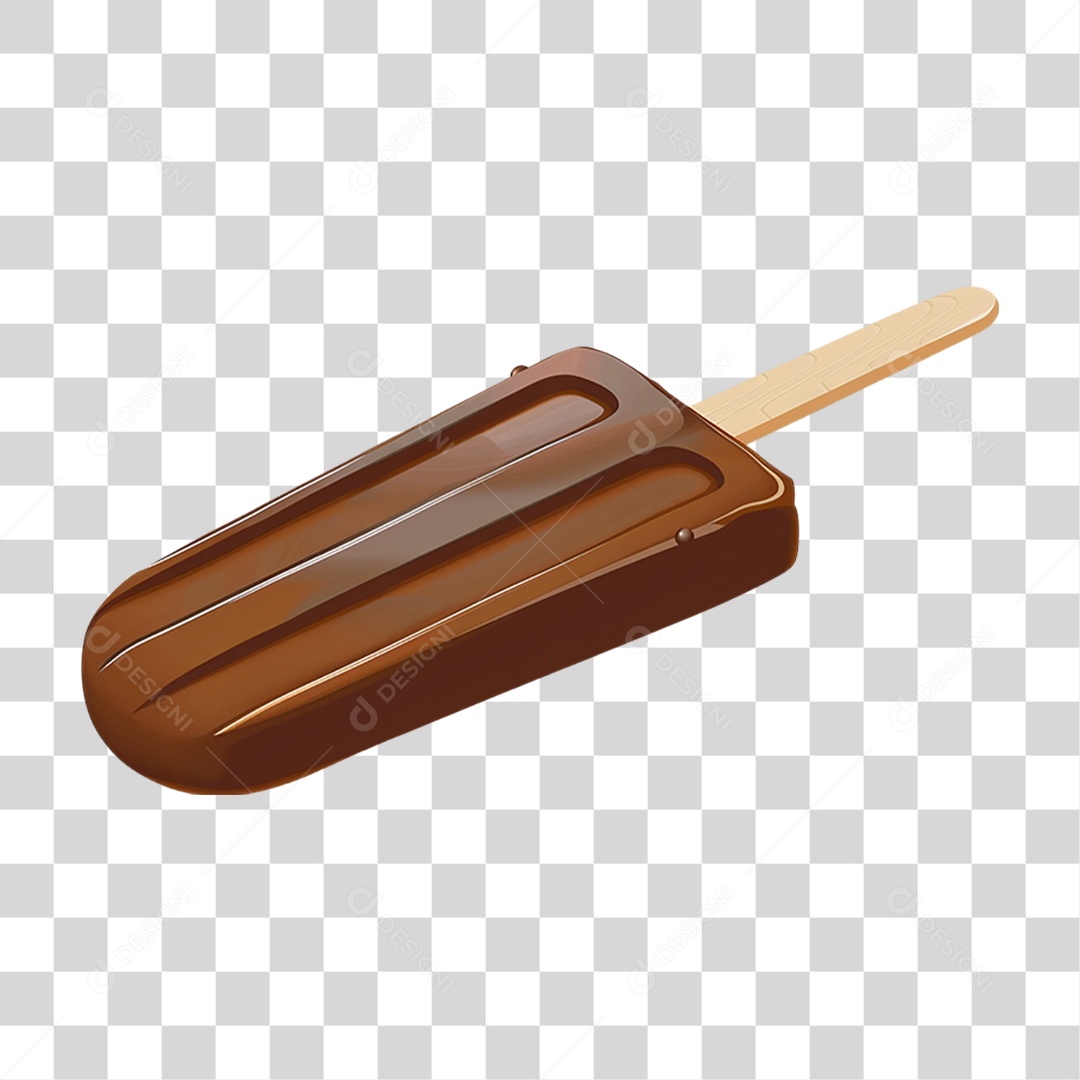 Picolé de Chocolate PNG Transparente