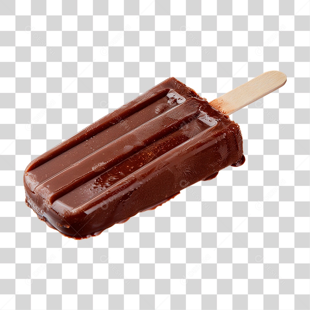 Picolé de Chocolate PNG Transparente
