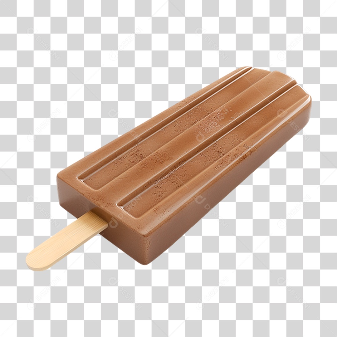 Picolé de Chocolate PNG Transparente