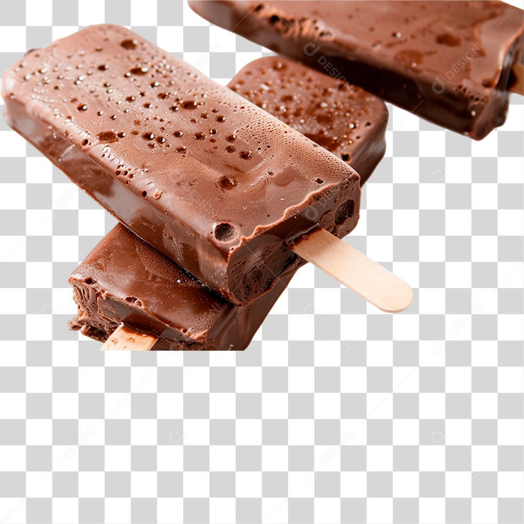 Picolés de Chocolate PNG Transparente