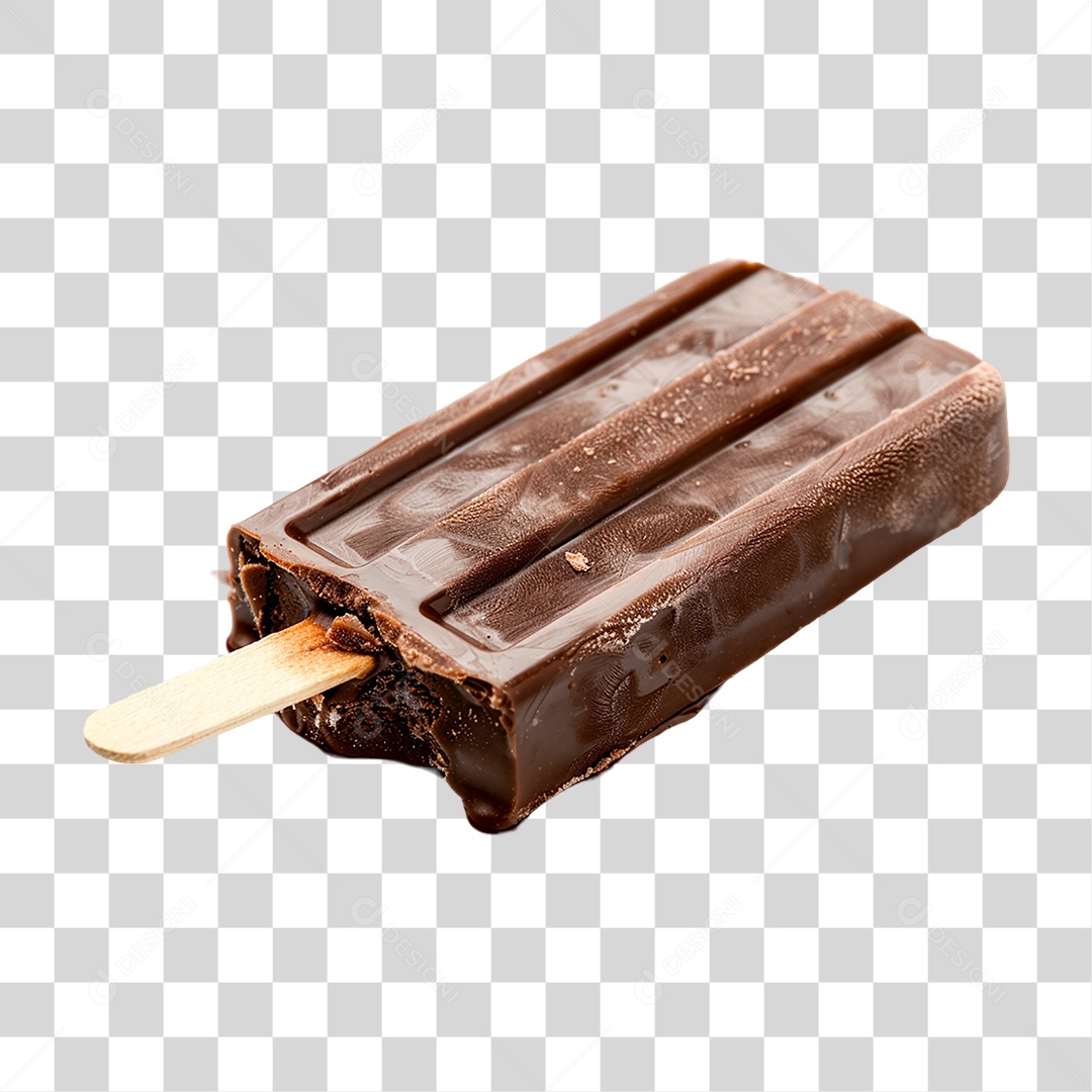 Picolé de Chocolate PNG Transparente