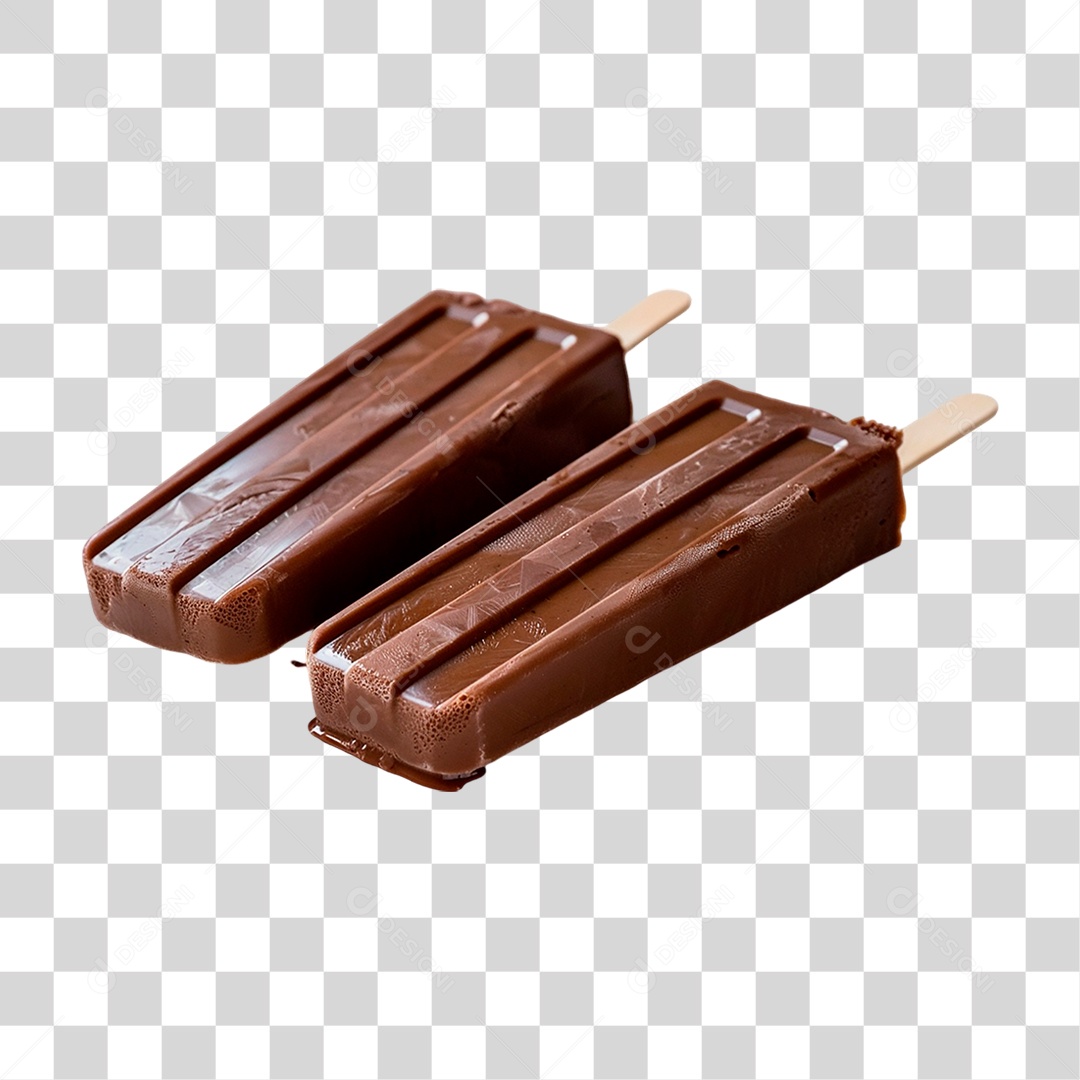 Picolés de Chocolate PNG Transparente