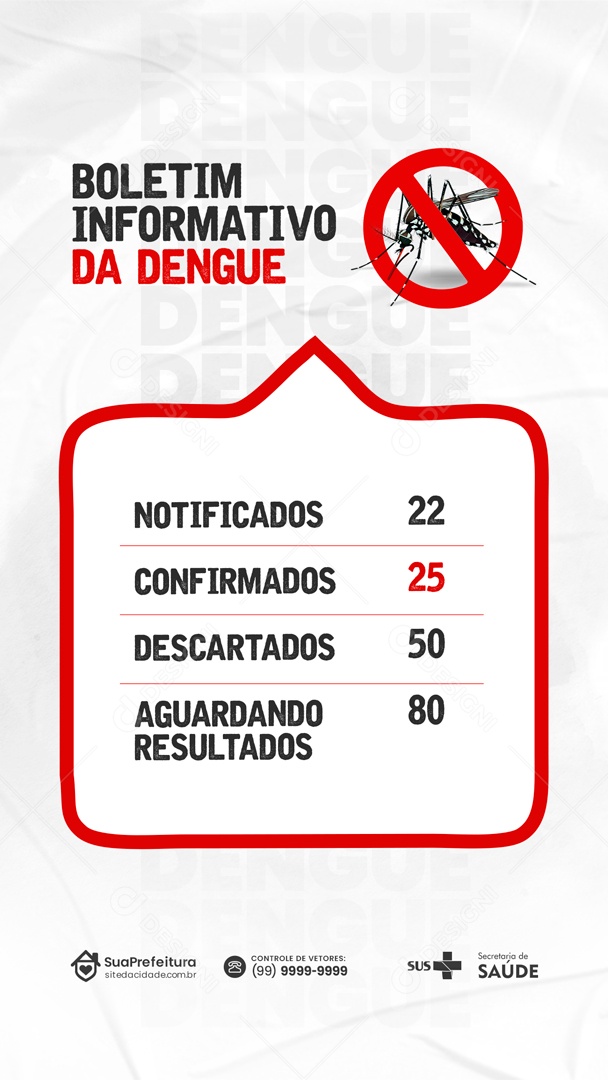 Story Boletim Informativo da Dengue Social Media PSD Editável