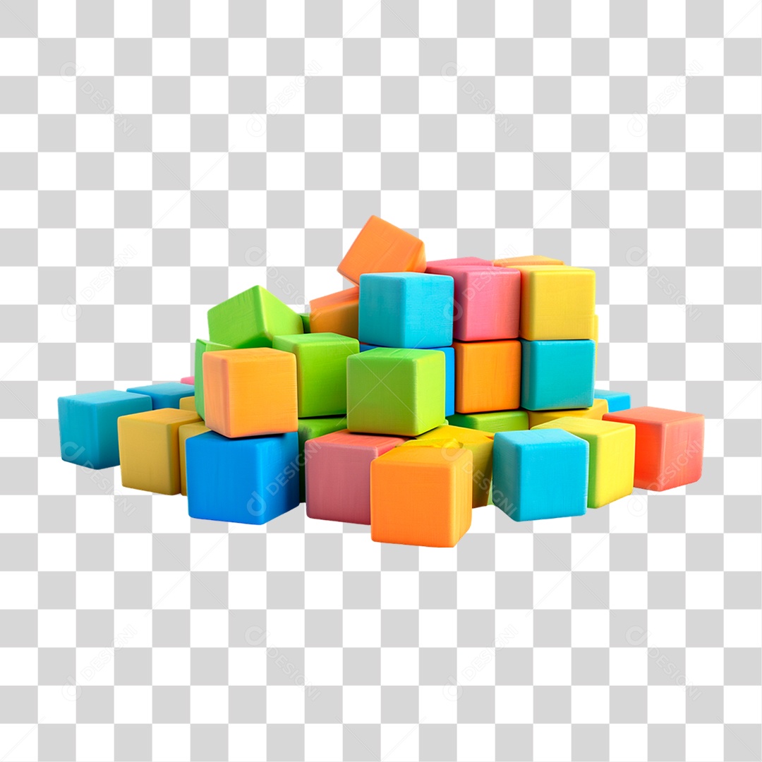 Cubos Coloridos PNG Transparente