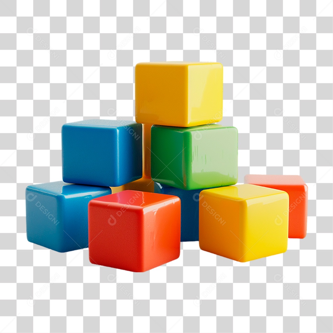 Cubos Coloridos PNG Transparente