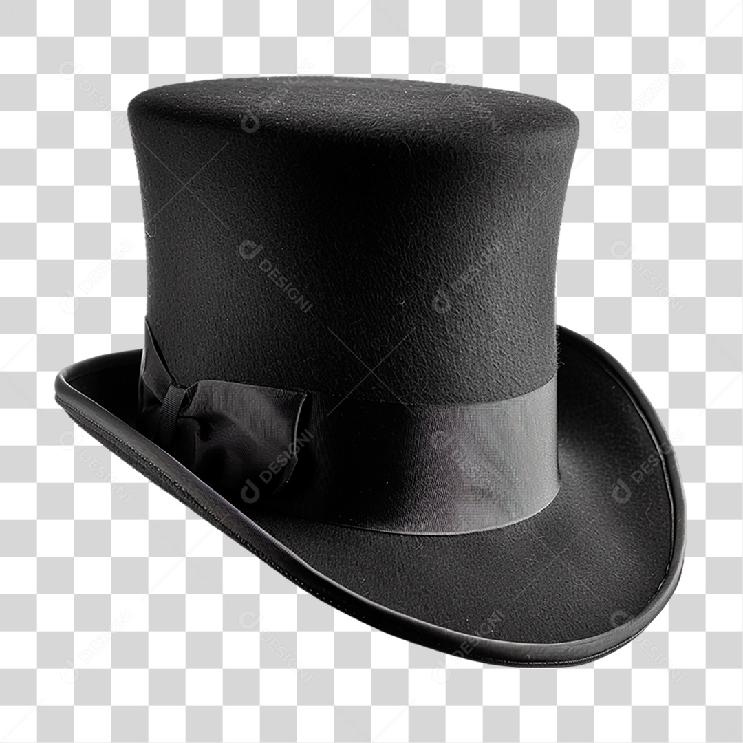 Cartola Preta PNG Transparente