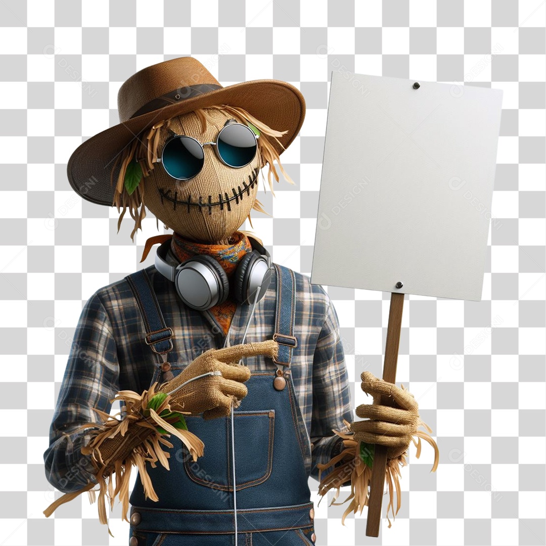 Espantalho Festa Junina PNG Transparente