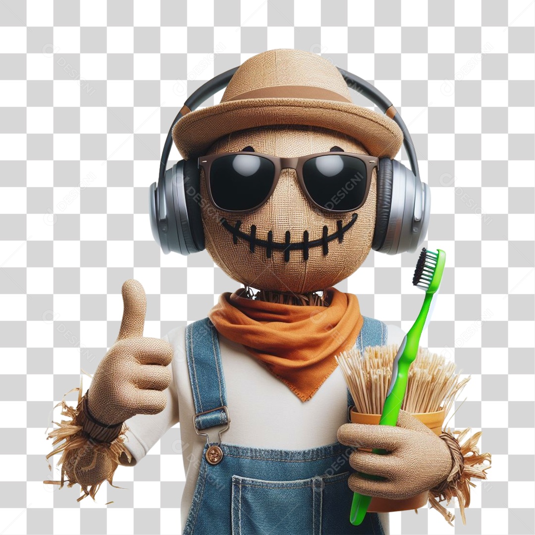 Espantalho Festa Junina PNG Transparente