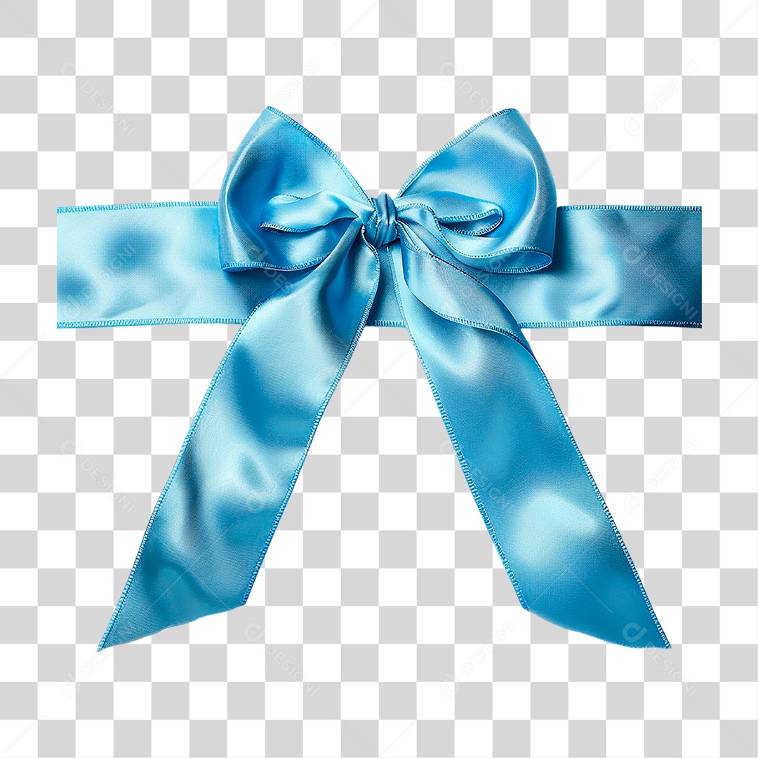 Laço Azul PNG Transparente