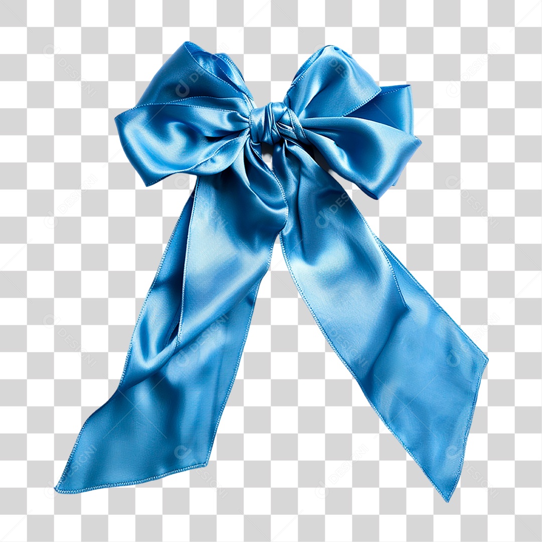 Laço Azul PNG Transparente