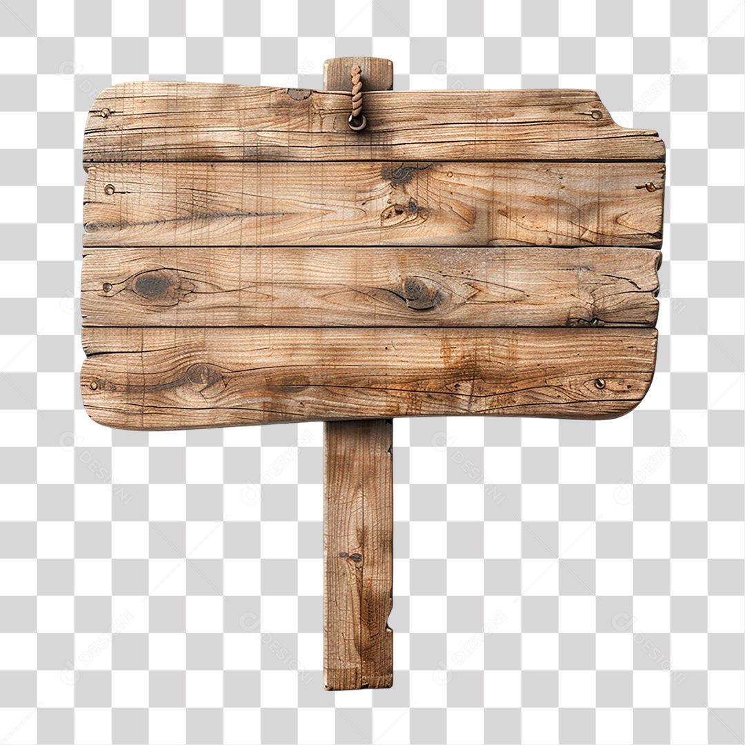 Placa de Madeira PNG Transparente