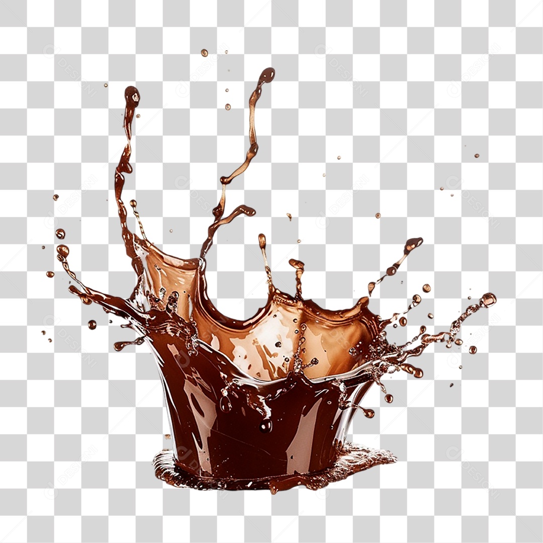 Splash de Chocolate PNG Transparente