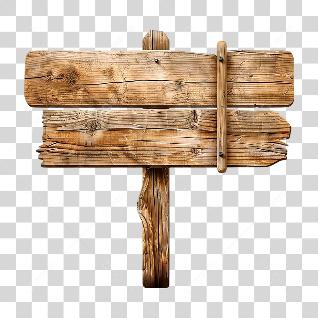 Placa de Madeira PNG Transparente