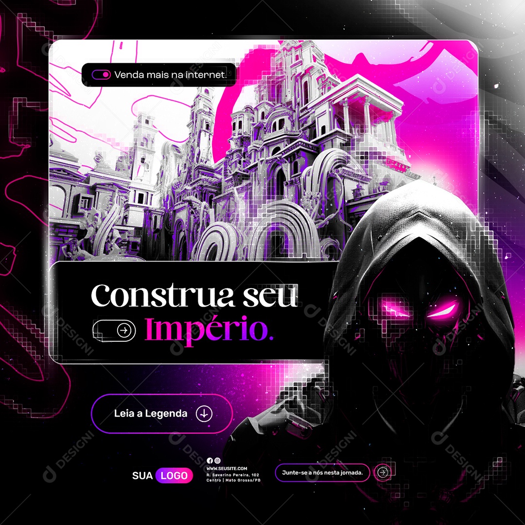 Marketing Digital Construa seu Império Social Media PSD Editável