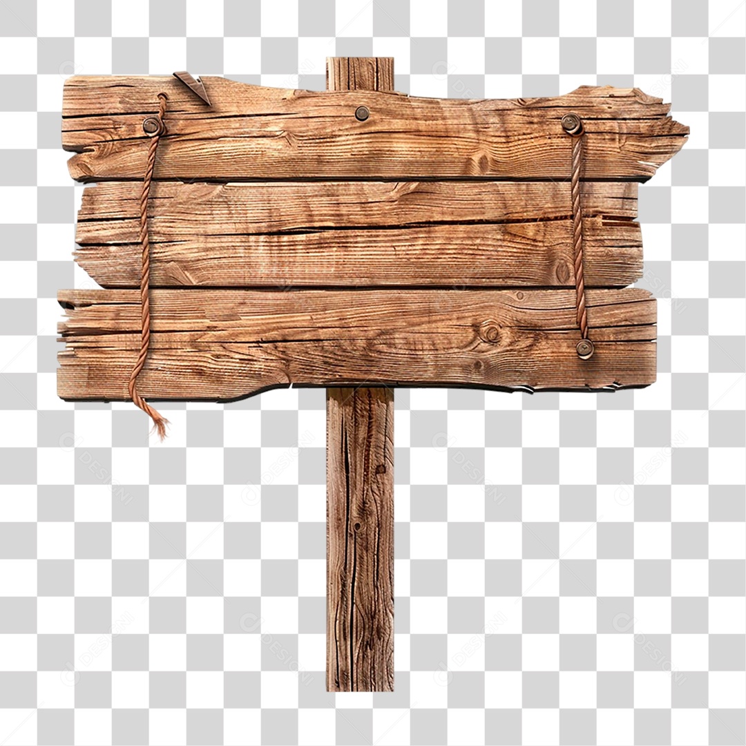 Placa de Madeira PNG Transparente