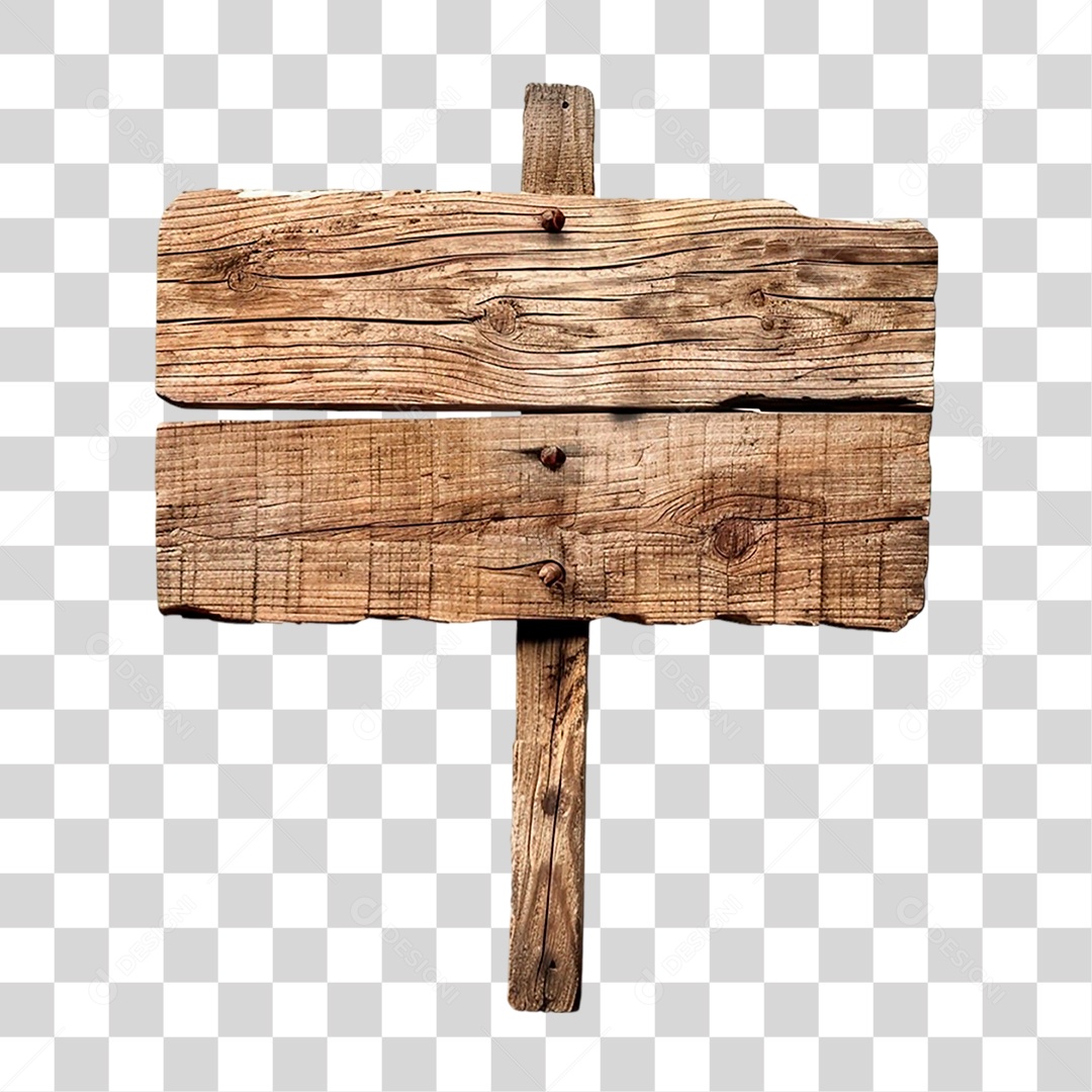 Placa de Madeira PNG Transparente