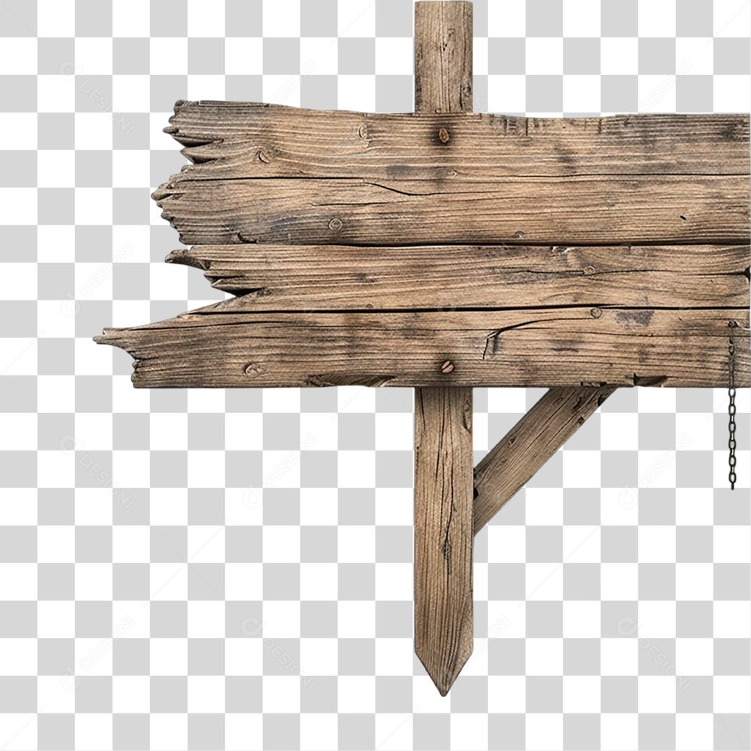 Placa de Madeira PNG Transparente