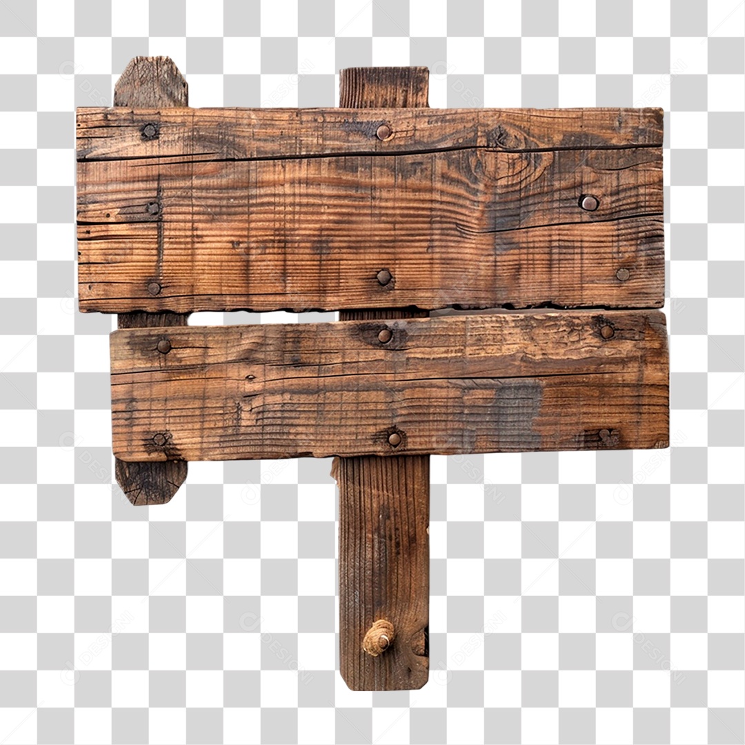 Placa de Madeira PNG Transparente