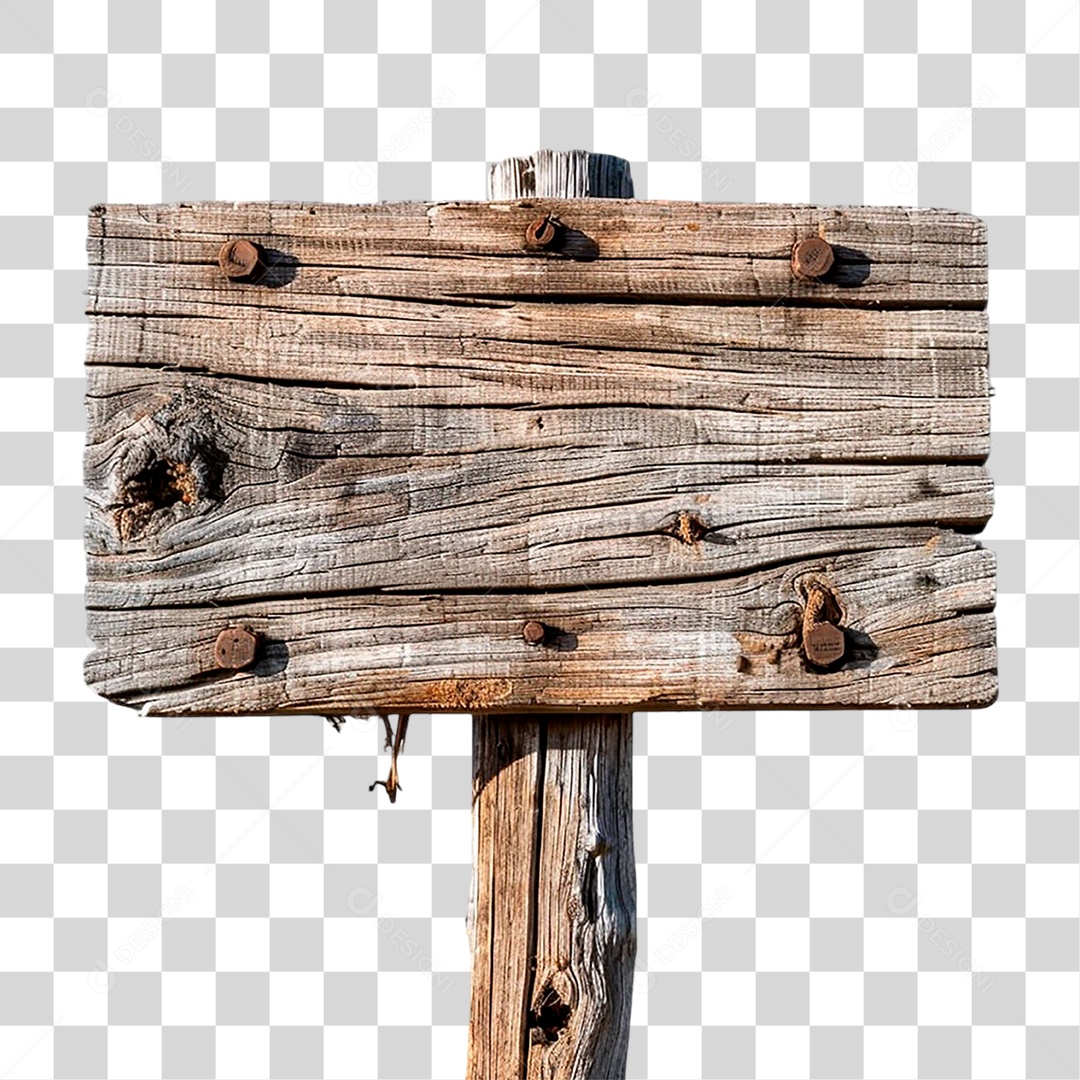 Placa de Madeira PNG Transparente