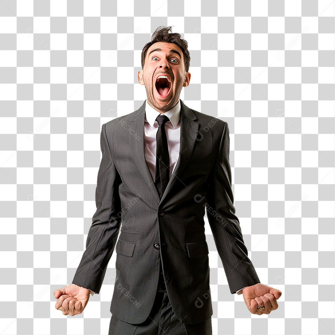 Homem Gritando PNG Transparente