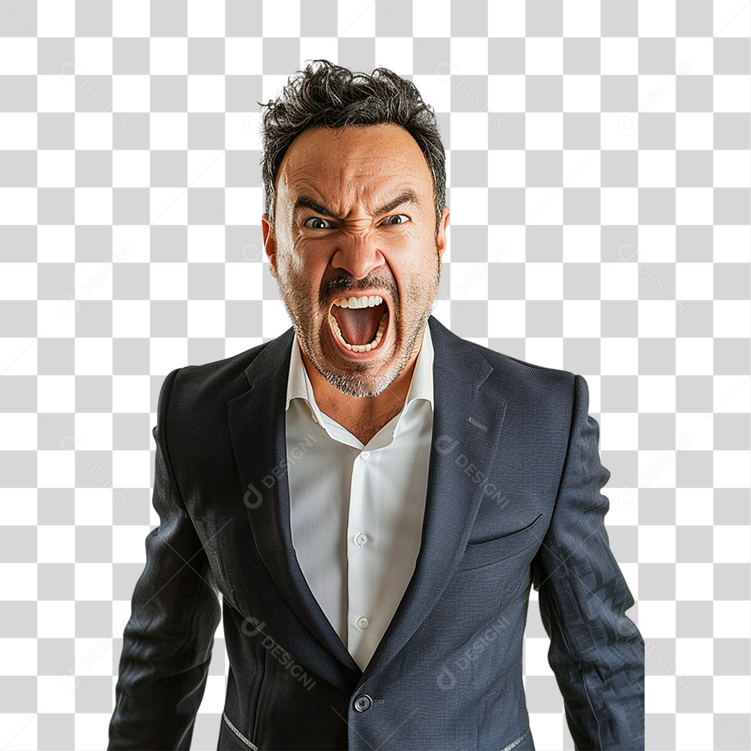 Homem Gritando PNG Transparente