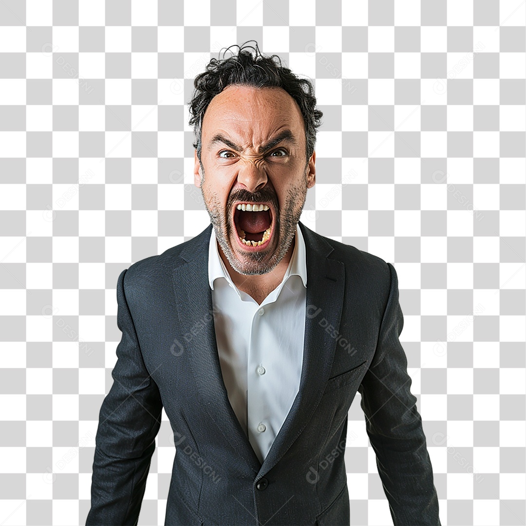 Homem Gritando PNG Transparente