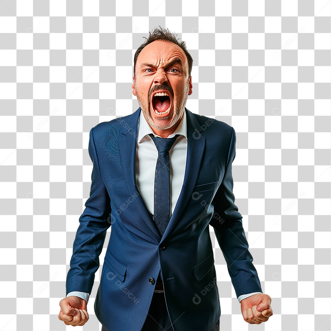 Homem Gritando PNG Transparente