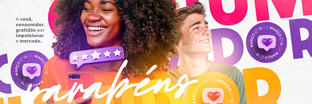 Carrossel Dia Do Consumidor 15 De Março gratidão por impulsionar Social Media PSD Editável